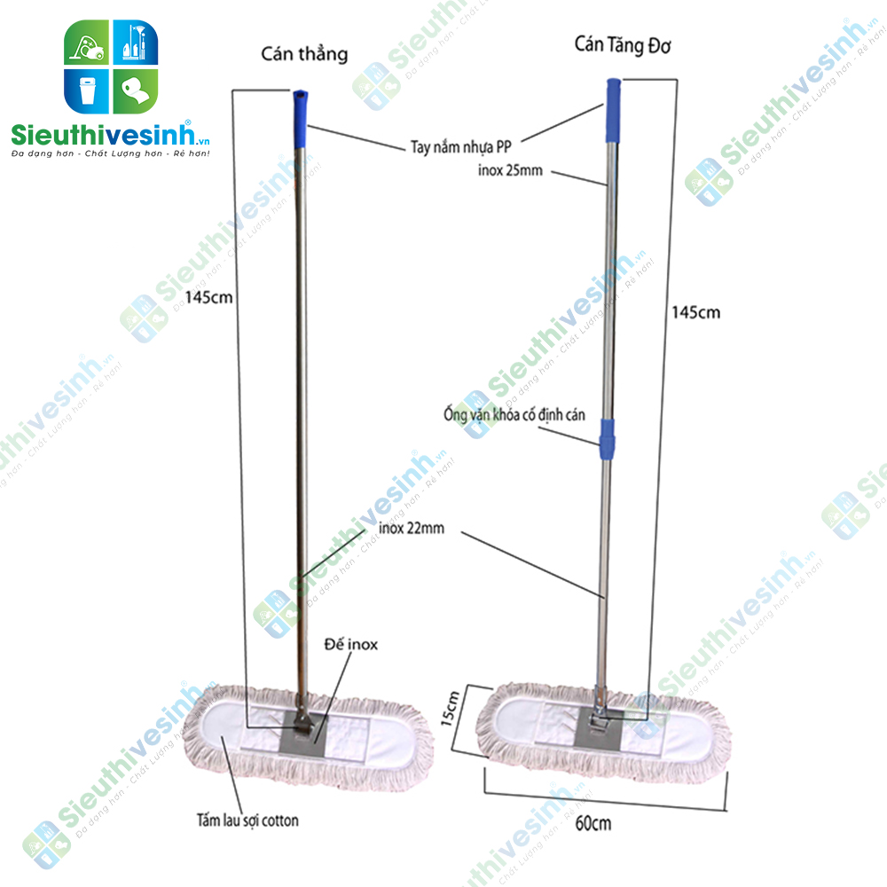 Cây đẩy bụi Homeinno 60cm