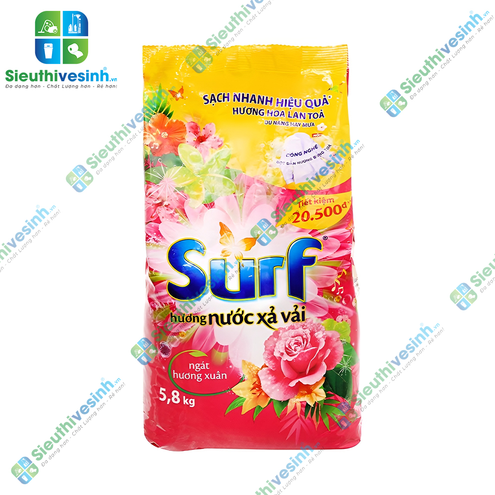 Bột giặt Surf hương Nước xả vải Ngát hương xuân 5.5kg