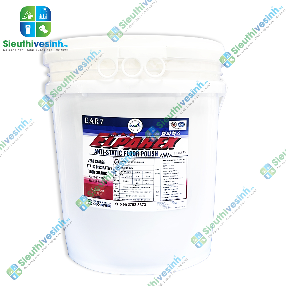 Chất phủ bóng sàn chống tĩnh điện Ear7 Elparex 3.75L