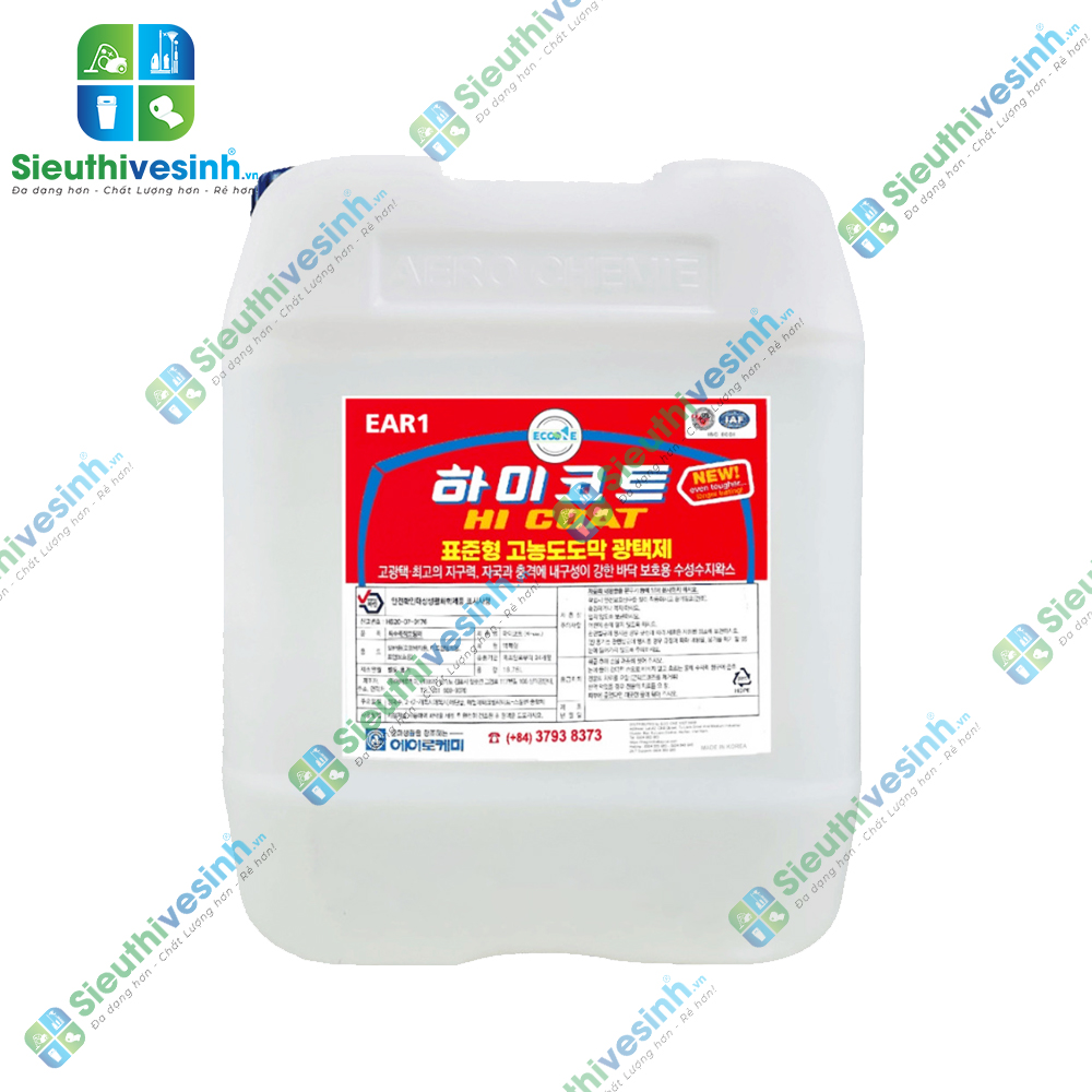 Chất phủ bóng sàn tiêu chuẩn Ear1 Hi-Coat can 3.75L