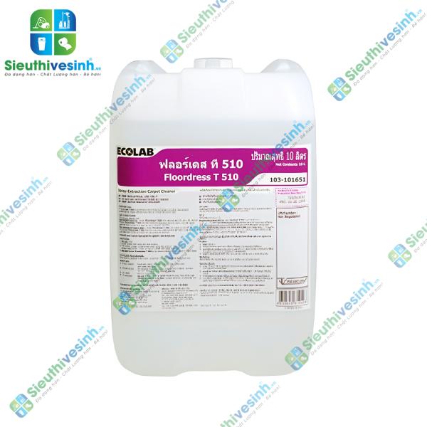 Chất vệ sinh thảm và vải bọc Ecolab Floordress T510 10L