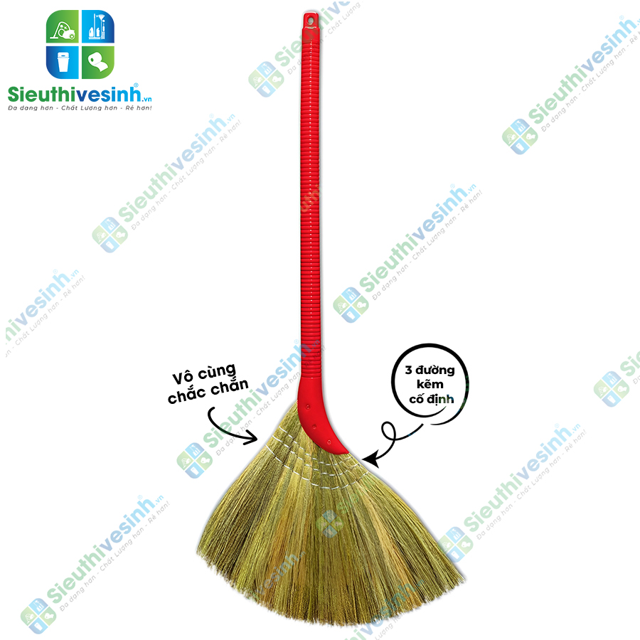 Chổi cỏ quét nhà cán nhựa loại 1