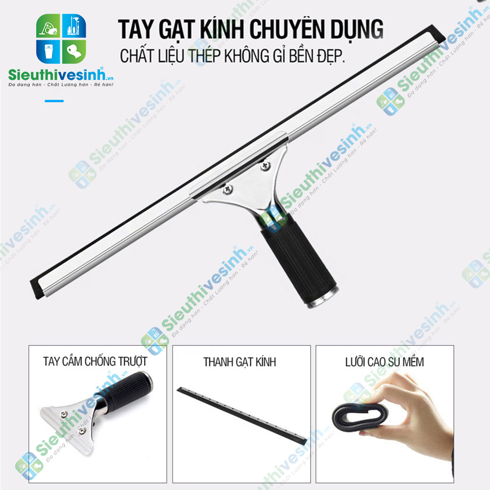 Tay gạt kính inox loại 35 cm