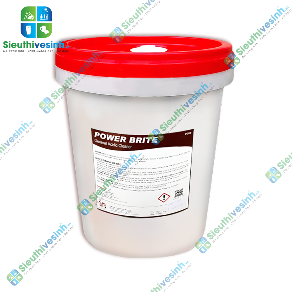 Dung dịch tẩy cạn can xi bề mặt vật liệu Power Brite can 20 lít