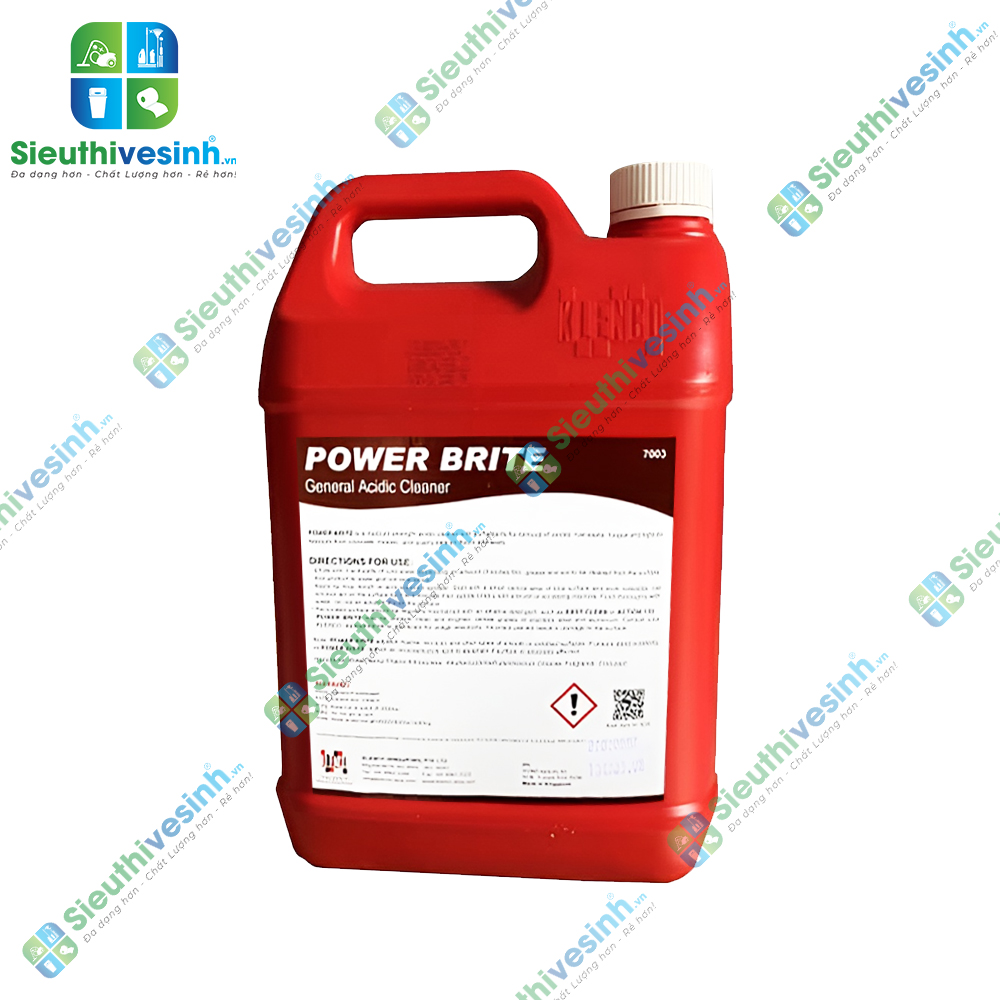 Dung dịch tẩy cạn can xi bề mặt vật liệu Power Brite can 5 lít