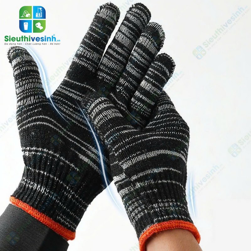 Găng tay len muối tiêu