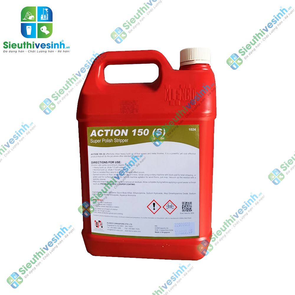 Hóa chất bóc lớp phủ cũ Klenco Action 150s - 5L