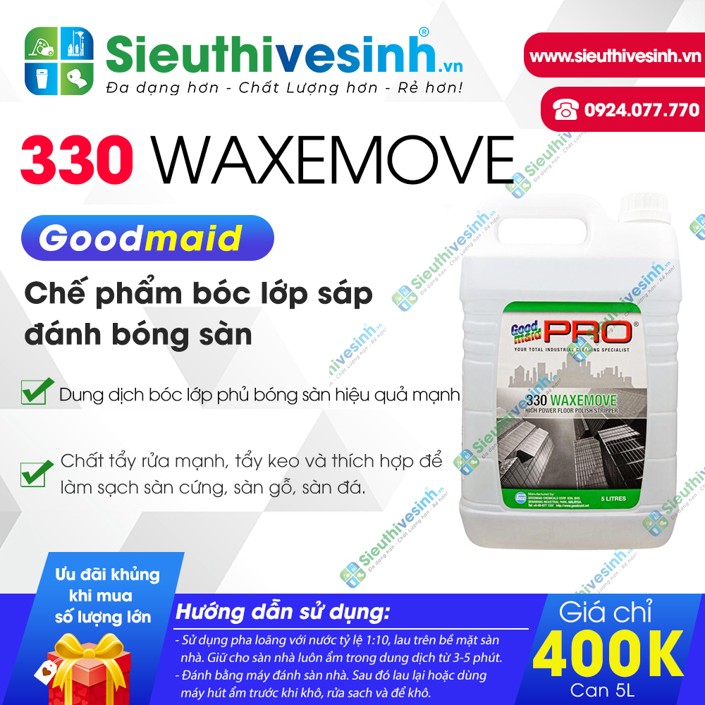 Hóa chất đánh tróc Goodmaid PRO Waxemove 330 - 5L