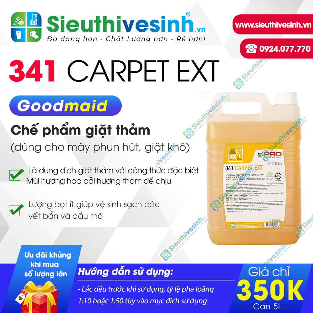Hóa chất giặt thảm Goodmaid PRO GMP 341 loại 5L