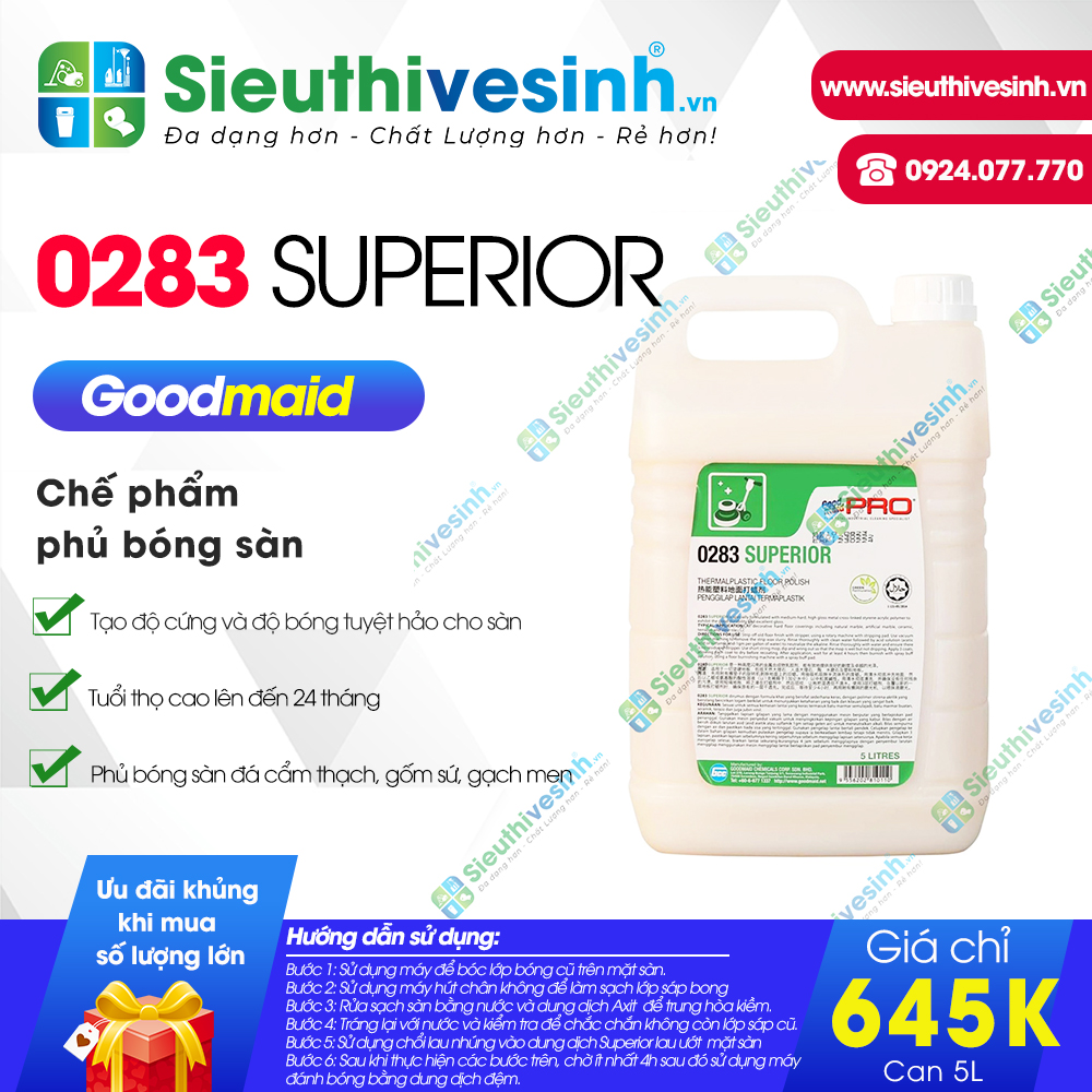 Hóa chất phủ bóng sàn đá Goodmaid PRO Superior 0283 - 5L