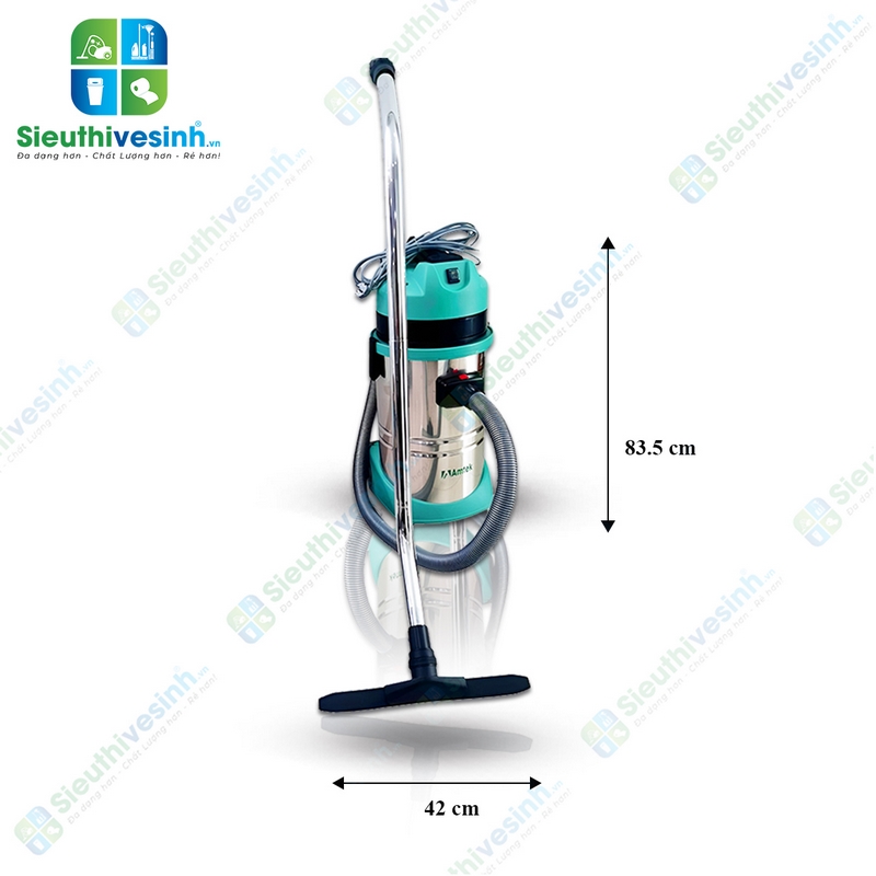 Máy hút bụi Amtek AT-301P thùng inox - Hình 2