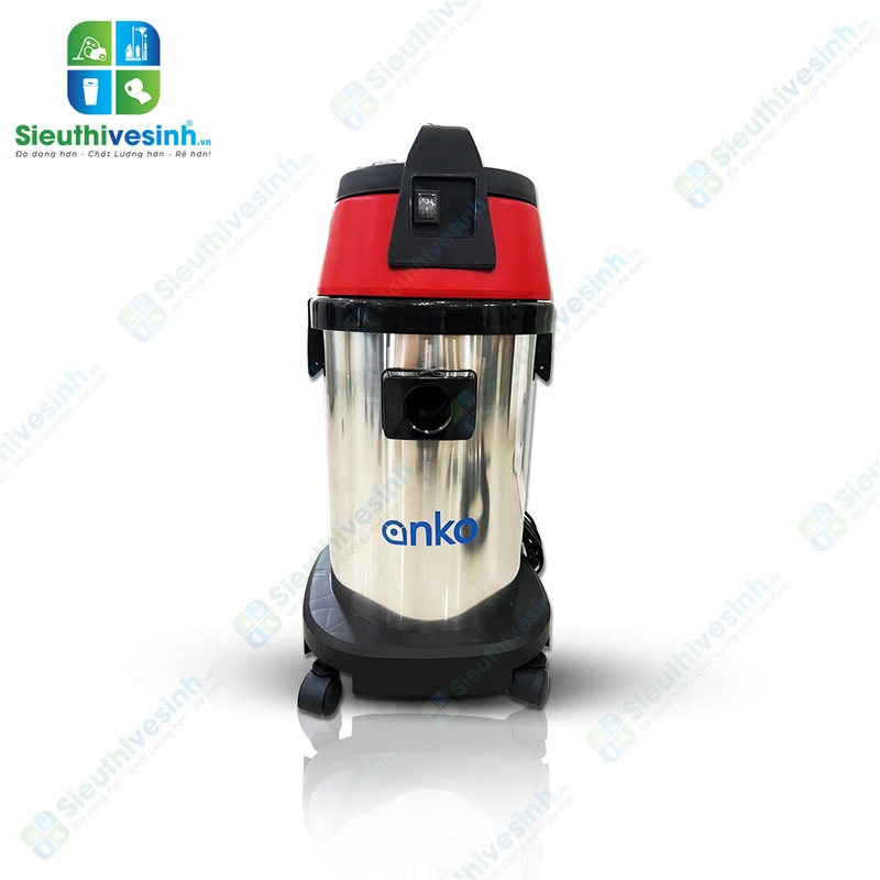 Máy hút bụi công nghiệp khô ướt Anko AS30 màu đỏ