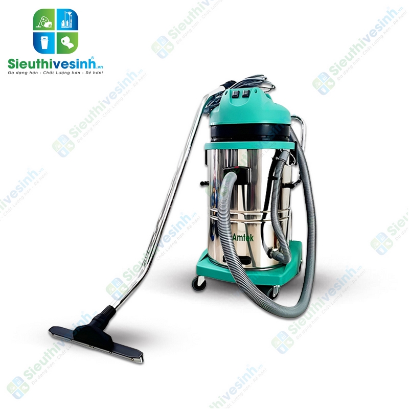 Máy hút bụi khô ướt Amtek AT-602 60L 2 motor 2400w