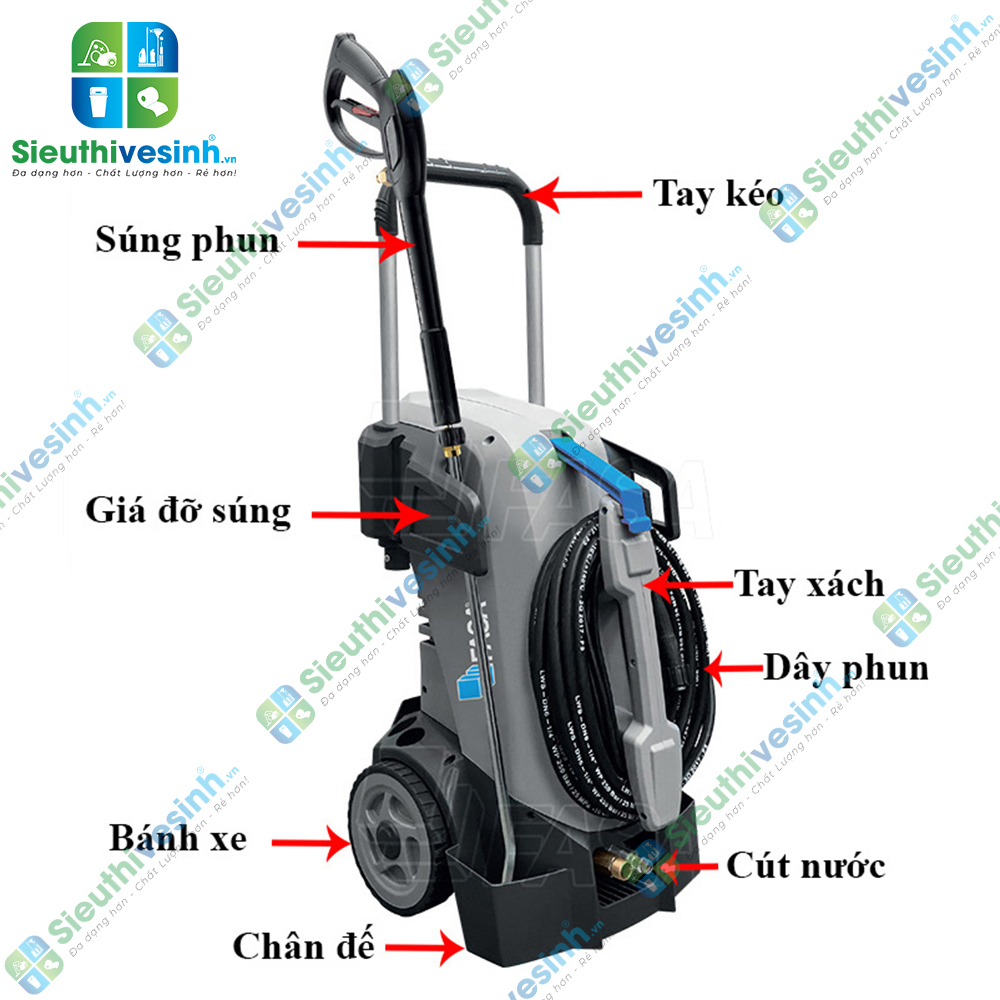 Máy phun rửa áp lực cao công nghiệp Fasa Erie 1409XP (1 pha)