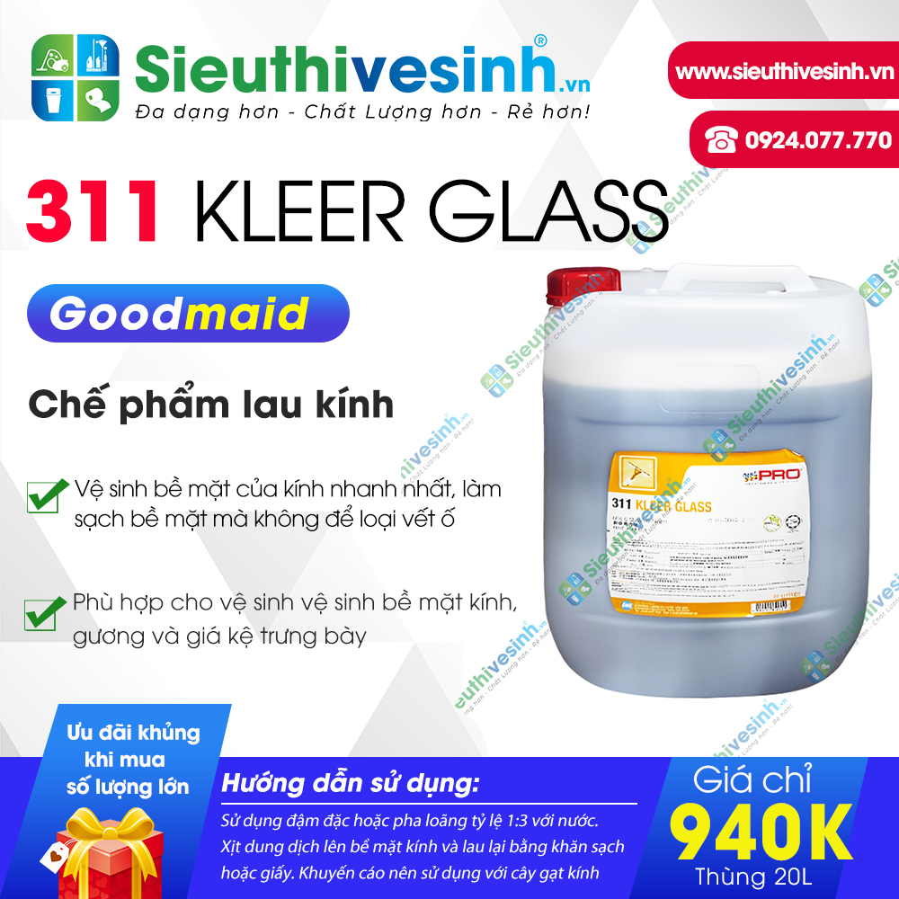 Nước lau kính Goodmaid PRO GMP 311 - 20L