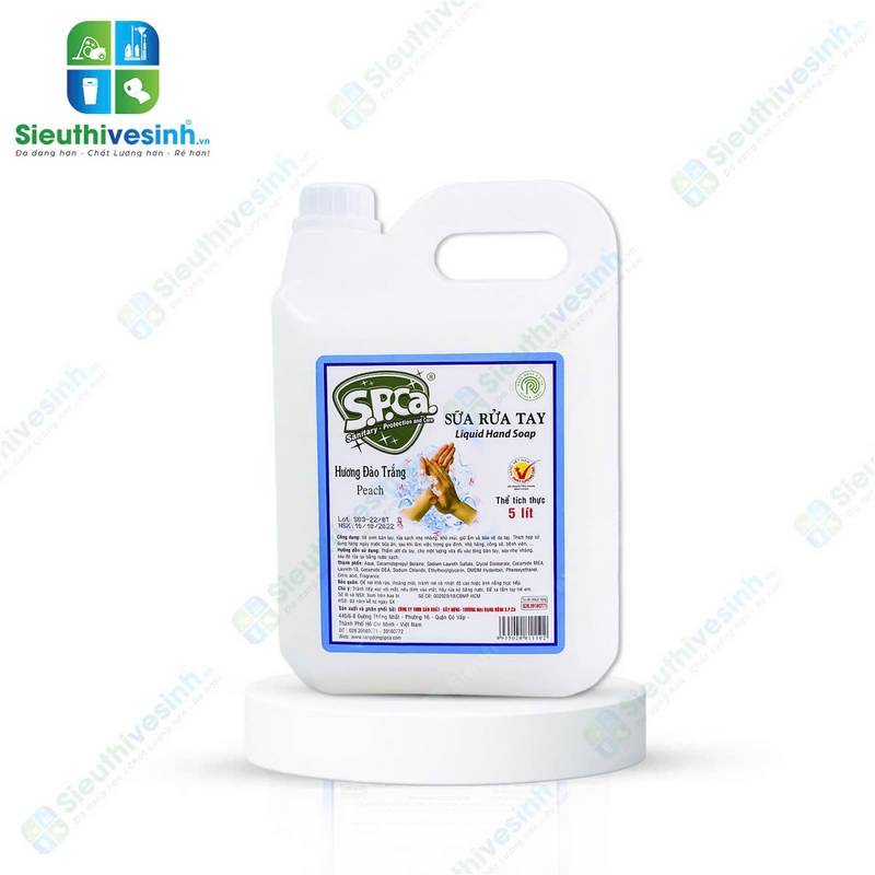 Nước rửa tay S.P.Ca 5L hương Đào