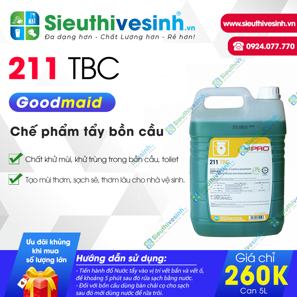 Nước tẩy rửa bồn cầu Goodmaid PRO GMP 211 - 5L