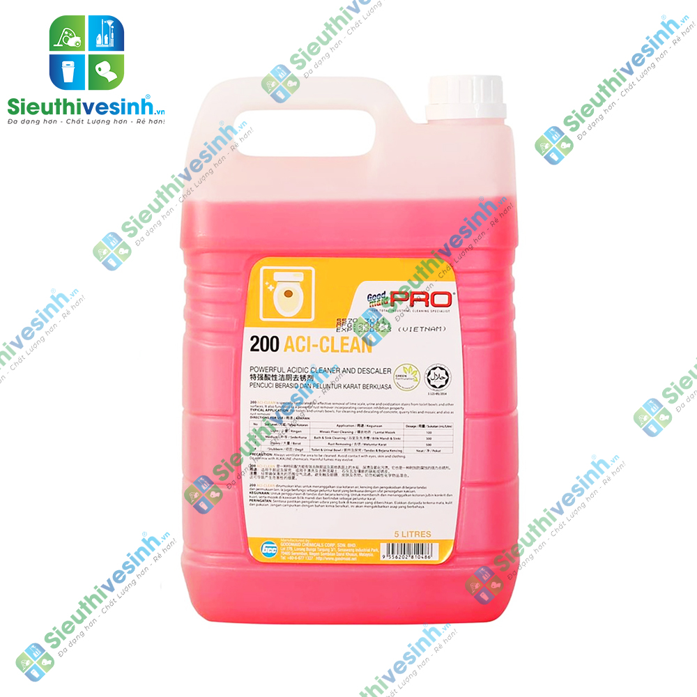 Nước tẩy vết bẩn cứng đầu, tẩy bồn cầu và rỉ sét Goodmaid PRO GMP 200 - 5L