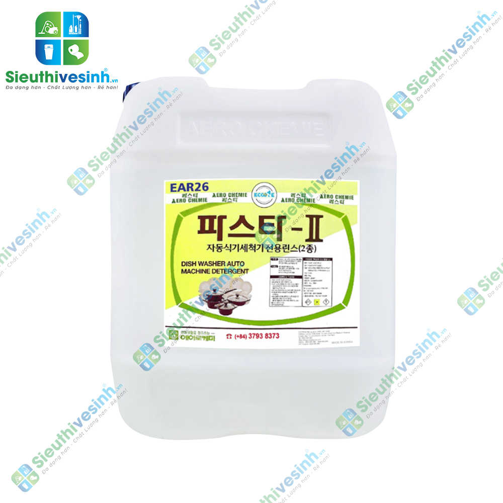 Nước tráng bát dành cho máy rửa bát công nghiệp Ear26 Pasta II can 18.75L