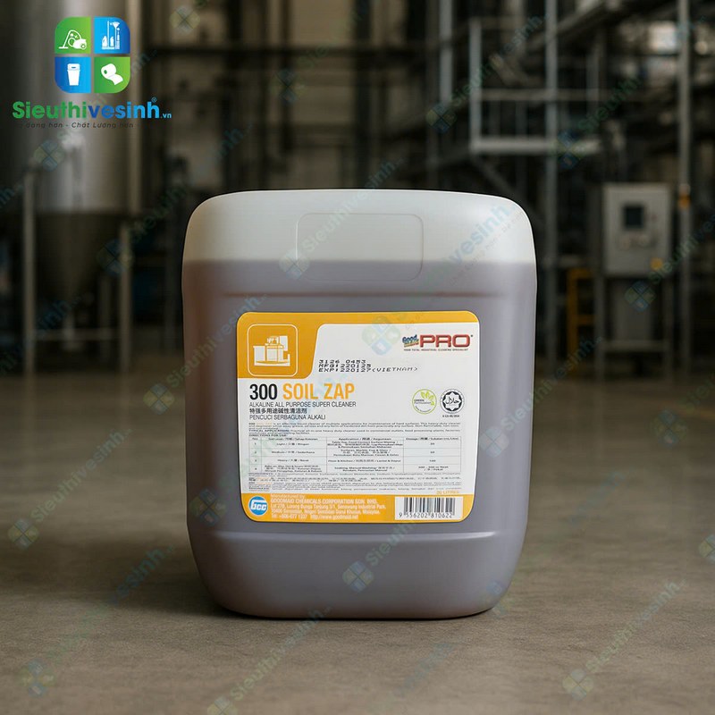 Tẩy rửa sàn đa năng (gốc kiềm) Goodmaid PRO GMP 300 Soil Zap can 20L - Hình 5