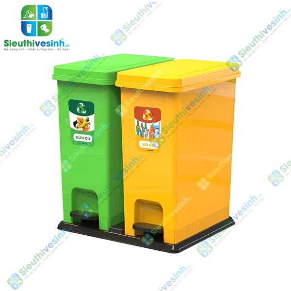 Thùng rác phân loại 2 ngăn