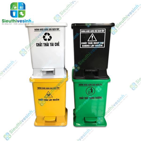 Thùng rác y tế đạp chân 15 lít