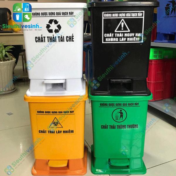 Thùng rác y tế đạp chân 25 lít