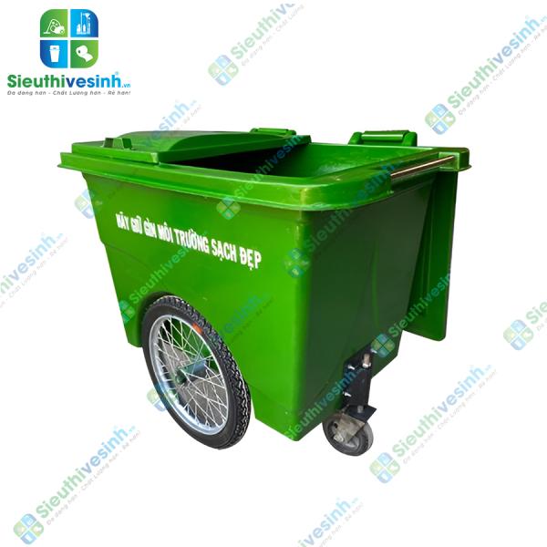 Xe thu gom rác composite 660L bánh lớn