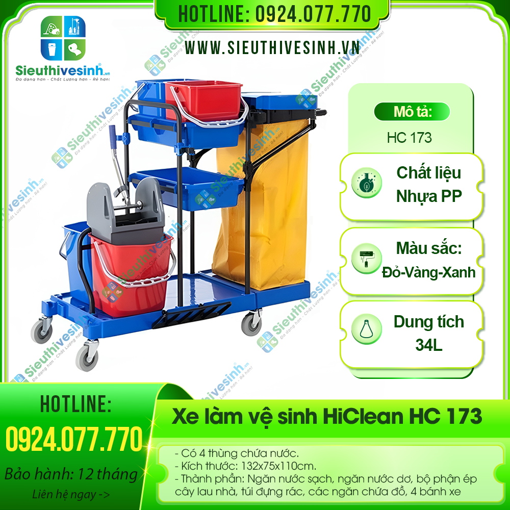 Xe vệ sinh đa năng HiClean HC173