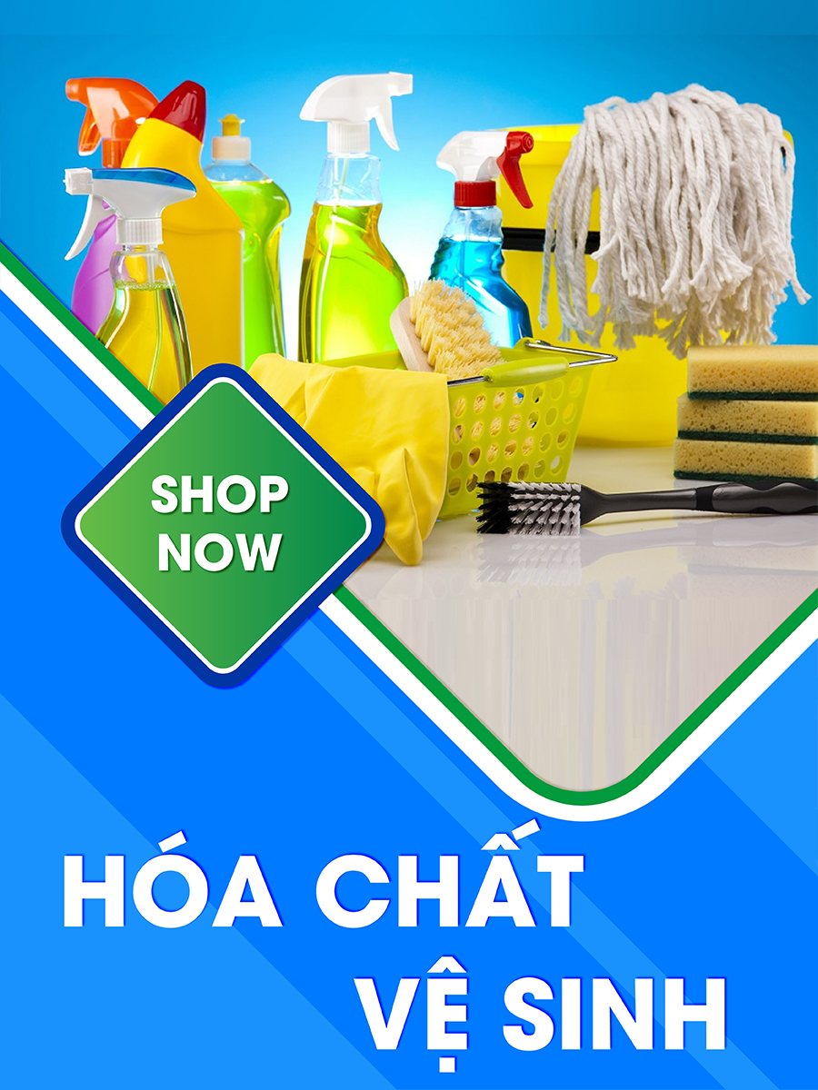 banner dọc hóa chất vệ sinh
