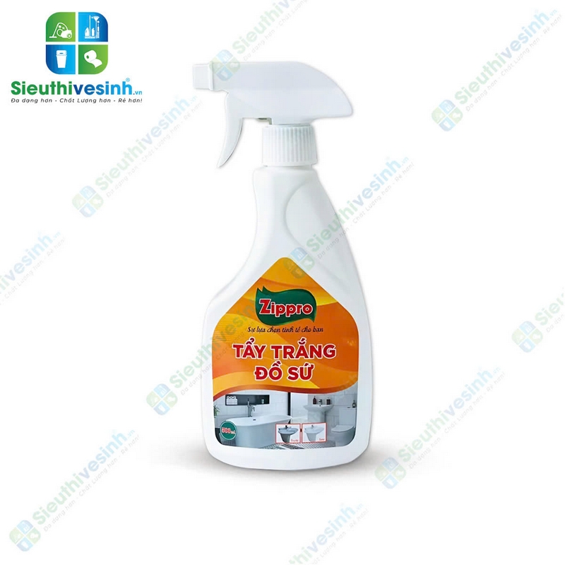 Hóa chất tẩy trắng đồ sứ Zippro 500ml