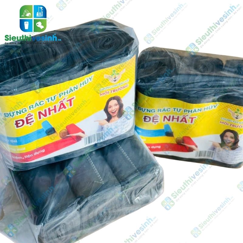 Túi đựng rác đen Đệ Nhất tiểu 44x55cm (1kg/3 cuộn)