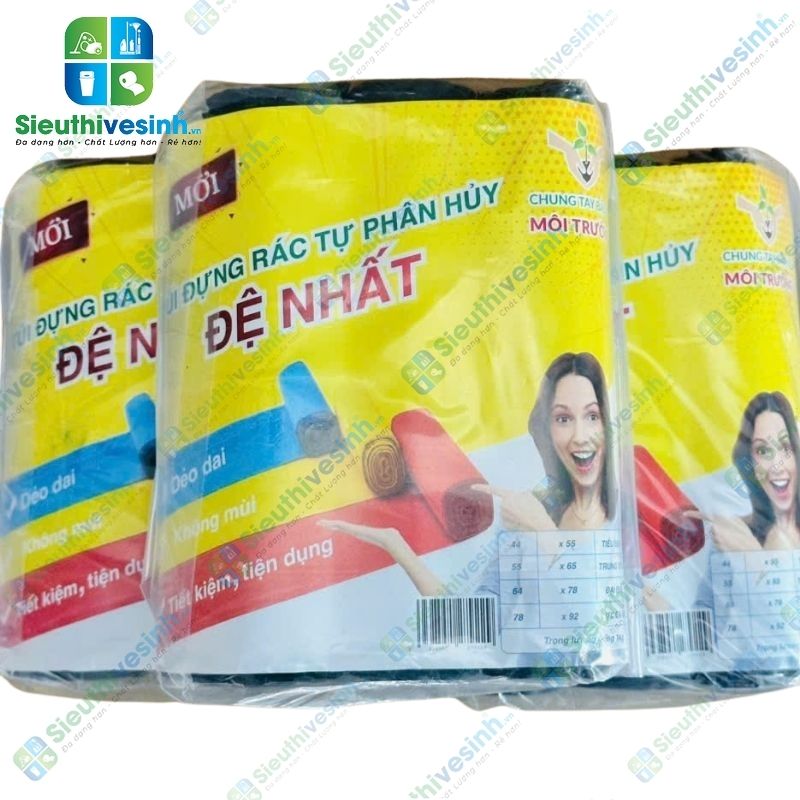 Túi đựng rác đen Đệ Nhất trung 55x65cm (1kg/3 cuộn)