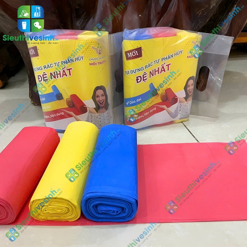Túi đựng rác MÀU Đệ Nhất trung 55x65cm (1kg/3 cuộn) - Hình 2