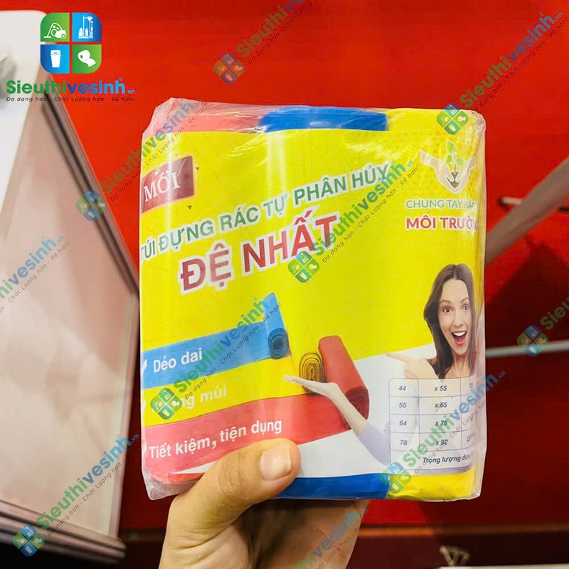 Túi đựng rác MÀU Đệ Nhất trung 55x65cm (1kg/3 cuộn) - Hình 3