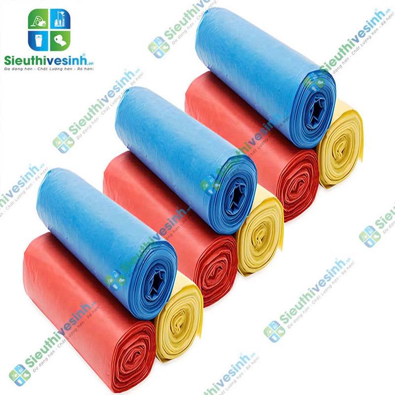 Túi đựng rác MÀU Đệ Nhất trung 55x65cm (1kg/3 cuộn)