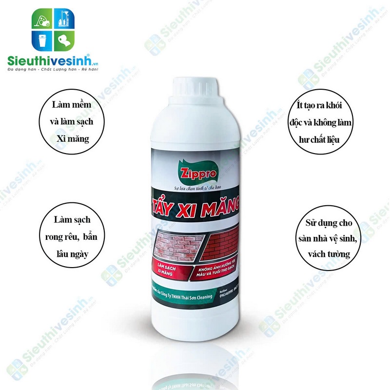 Chất tẩy xi măng Zippro 1L - Hình 1