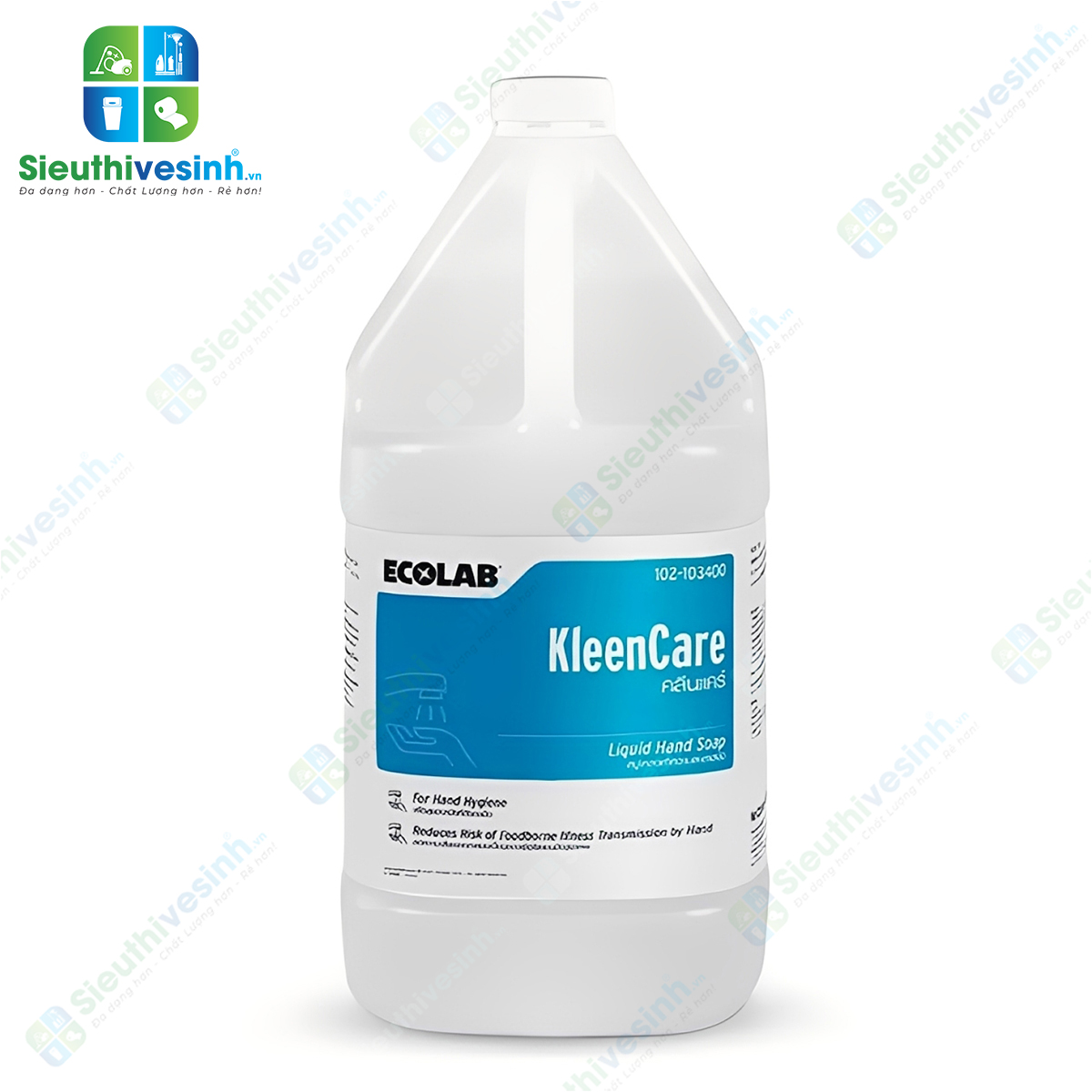 Xà phòng rửa tay Kleencare 4x3.8 lít – dung dịch rửa tay diệt khuẩn dịu nhẹ, dùng cho nhà hàng, khách sạn, văn phòng – Sieuthivesinh.vn