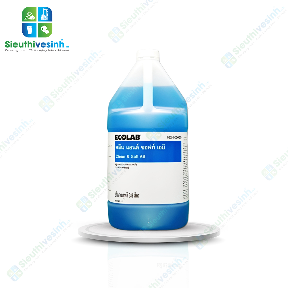 Xà Bông Rửa Tay Khử Khuẩn Ecolab Clean & Soft AB 3.8L