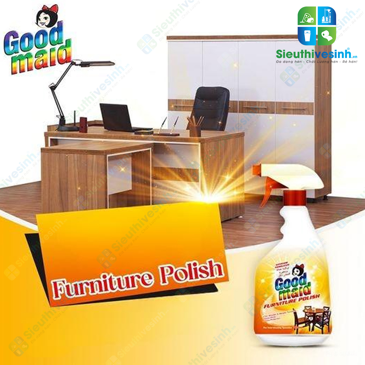Chai xịt lau bóng đồ nội thất Goodmaid Furniture Polish 500ml