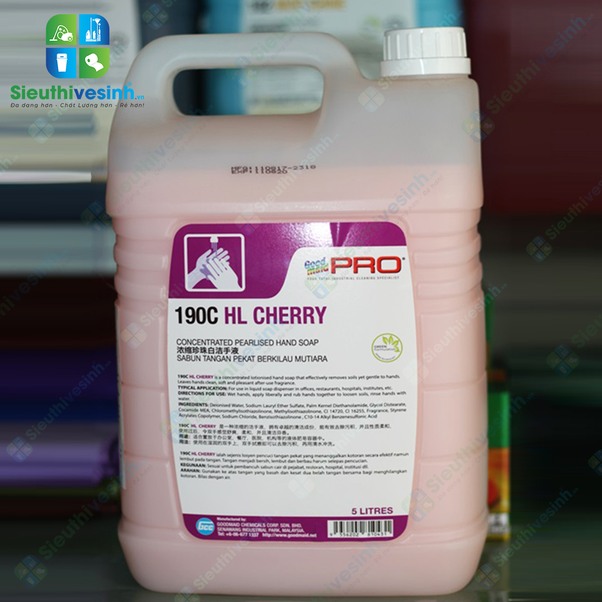 Nước rửa tay hương đào GMP 190C HL CHERRY